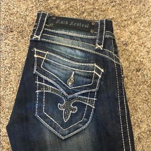 Rock Revival scarlet wide leg jean